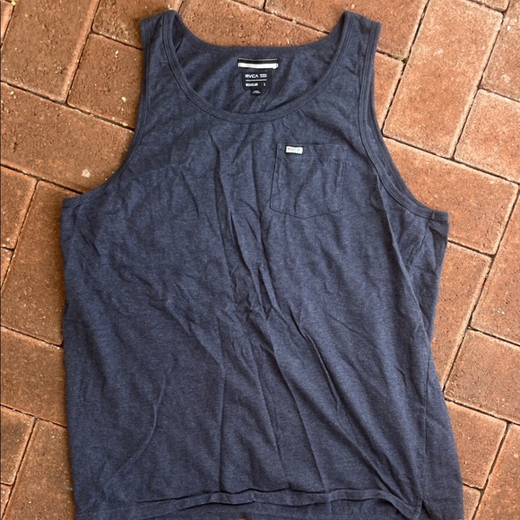 RVCA Dark Blue Tank Top with Pocket - Picture 4 of 4